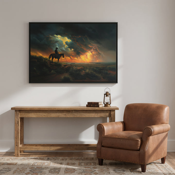 Cowboy’s Sunset Storm - Canvas - Texas Cowboy Creations
