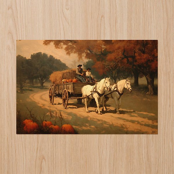 Autumn Ride | Fine Art Print - Poster - Texas Cowboy Creations