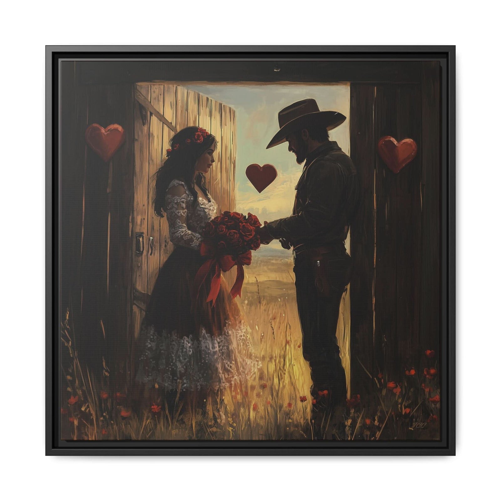 Cowboy Valentine - Canvas - Texas Cowboy Creations
