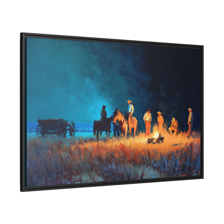 Fires of the Frontier | Framed Canvas - Canvas - Texas Cowboy Creations