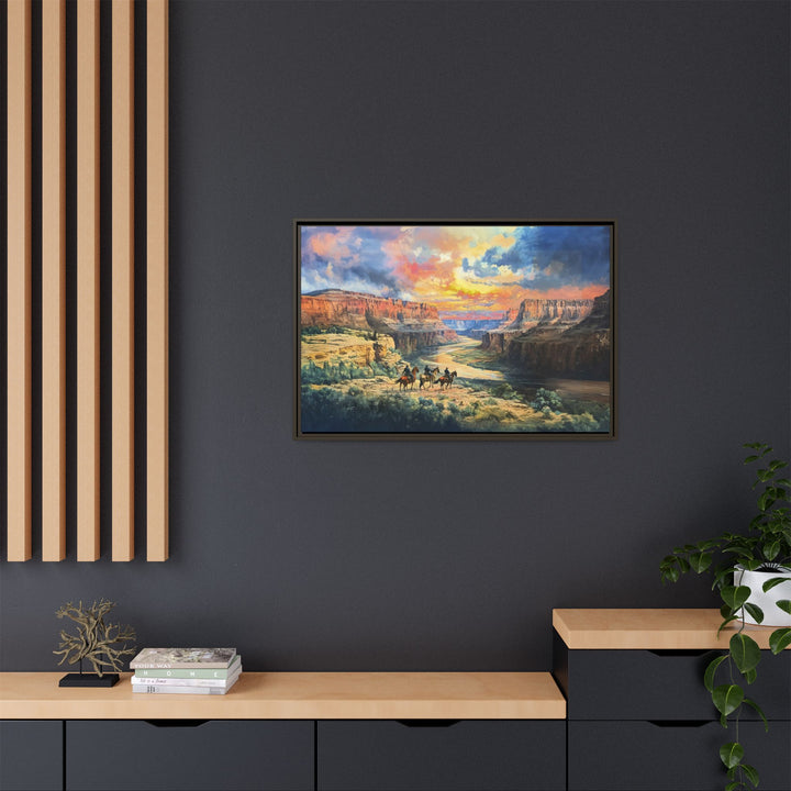 Riders Beneath the Painted Sky | Framed Horizontal keep - Texas Cowboy Creations