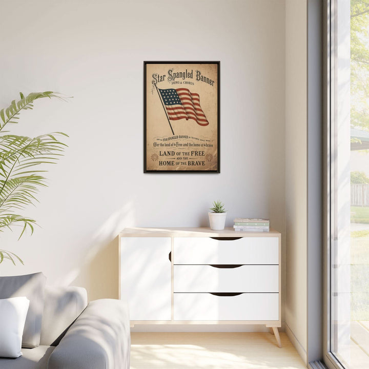 Star - Spangled Honor | Framed Patriotic Canvas Wall Art - Canvas - Texas Cowboy Creations