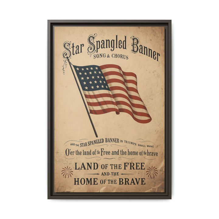 Star - Spangled Honor | Framed Patriotic Canvas Wall Art - Canvas - Texas Cowboy Creations