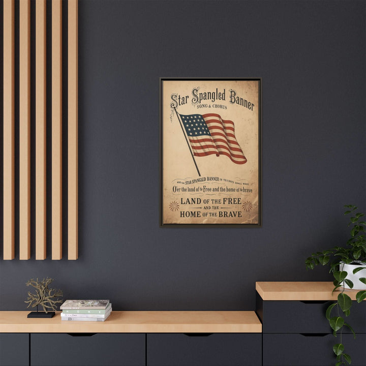 Star - Spangled Honor | Framed Patriotic Canvas Wall Art - Canvas - Texas Cowboy Creations