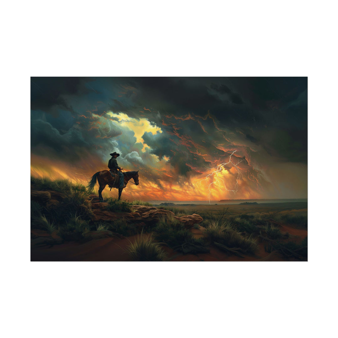 Cowboy’s Sunset Storm | Fine Art Print
