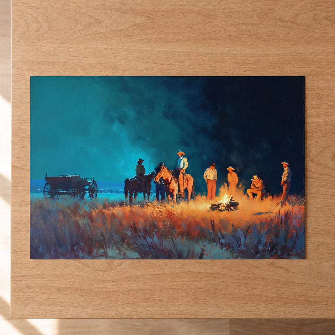 Fires of the Frontier | Fine Art Print - Poster - Texas Cowboy Creations
