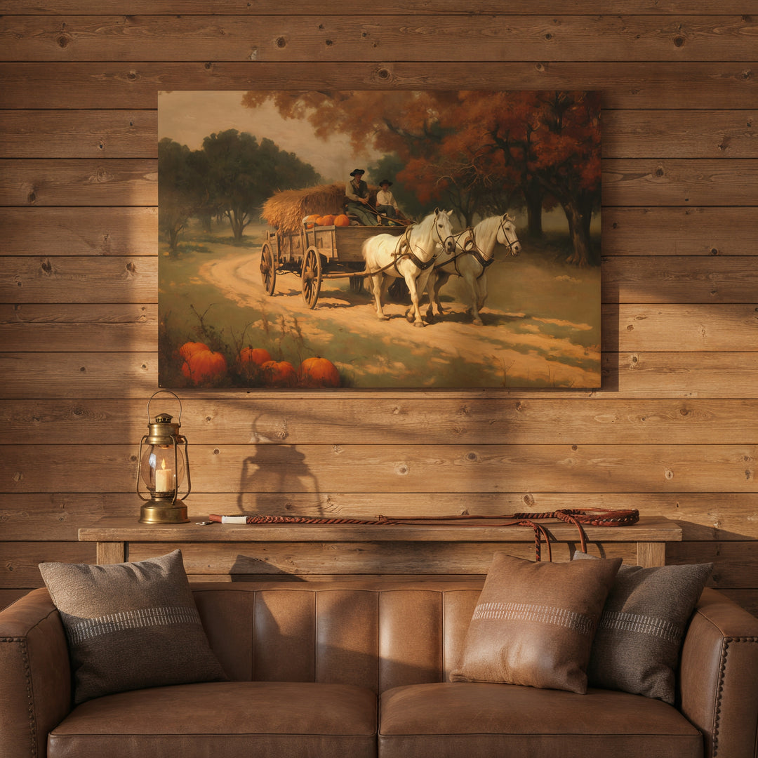 Fathers &amp; Sons, Autumn Ride - Canvas - Texas Cowboy Creations