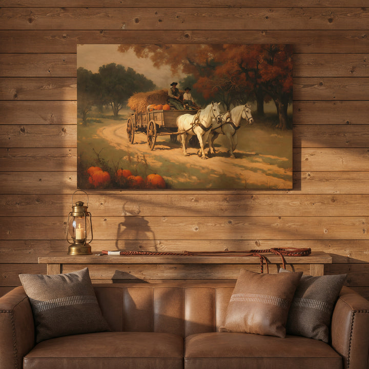 Fathers &amp; Sons, Autumn Ride - Canvas - Texas Cowboy Creations
