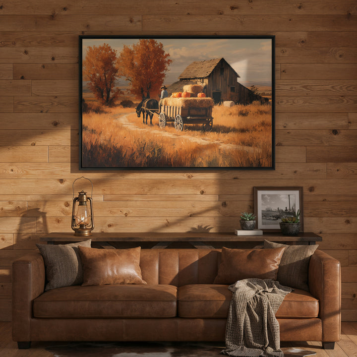 Autumn with Grampa - Canvas - Texas Cowboy Creations