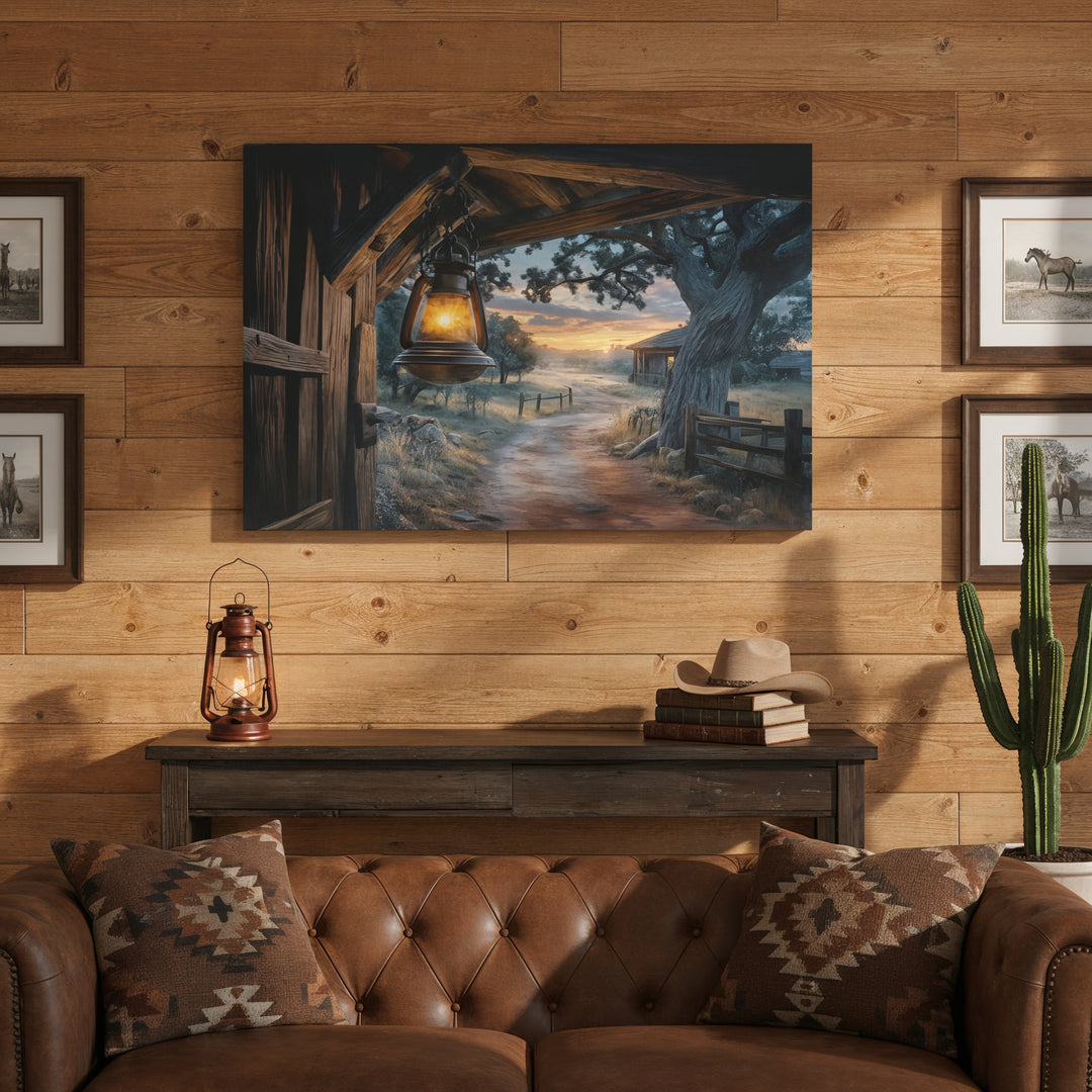 Texas Hill Country Sunset - Canvas - Texas Cowboy Creations
