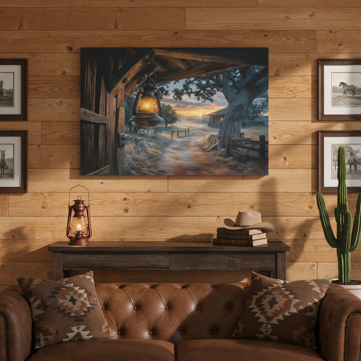 Texas Hill Country Sunset - Canvas - Texas Cowboy Creations