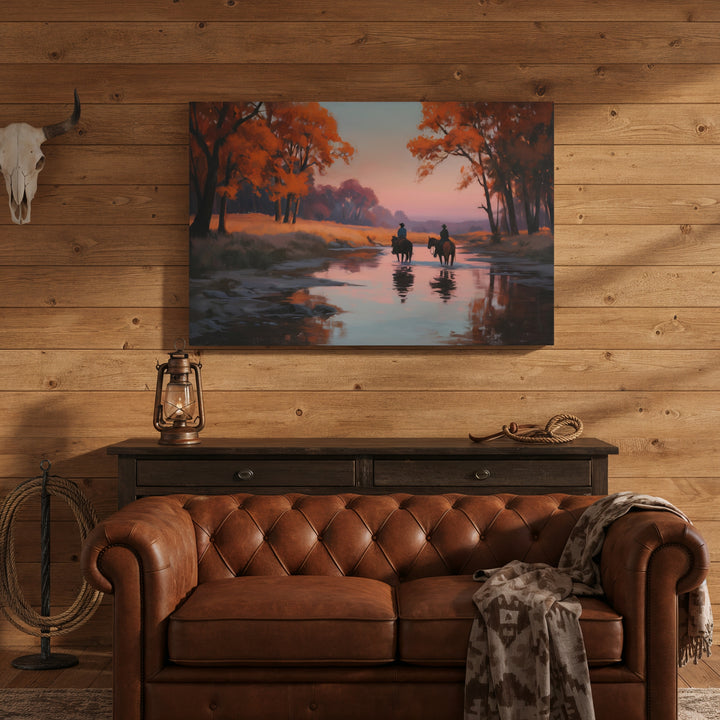 Evening Ride Home - Canvas - Texas Cowboy Creations