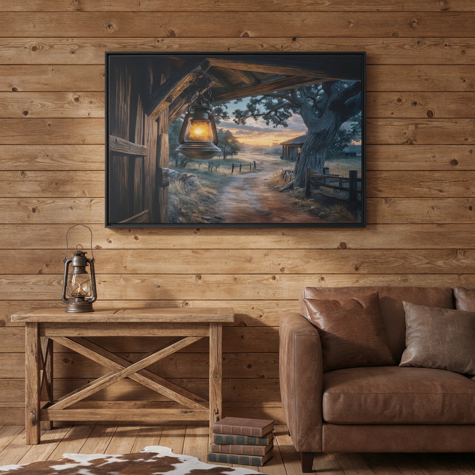 Texas Hill Country Sunset - Canvas - Texas Cowboy Creations