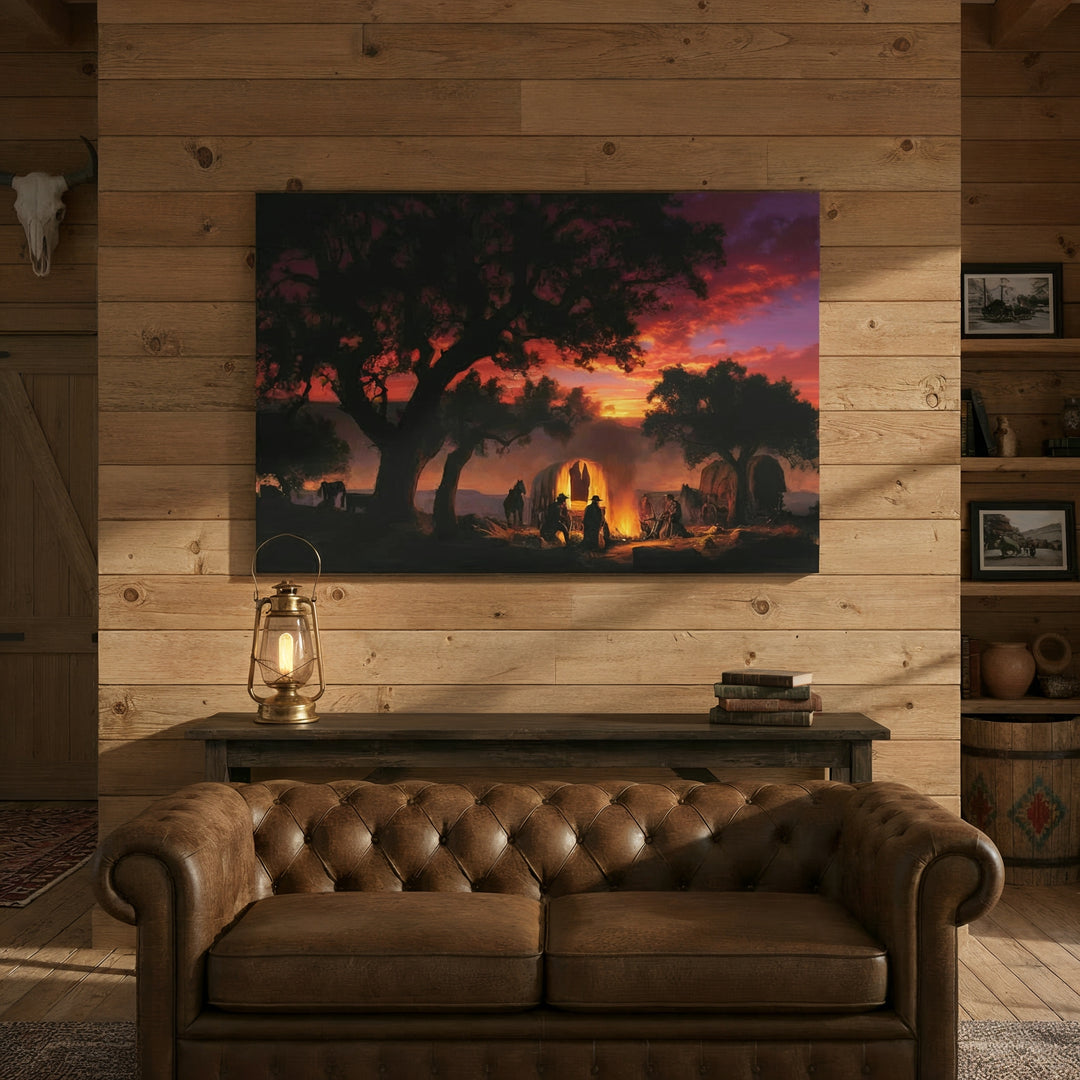 Sunset Sermon - Canvas - Texas Cowboy Creations