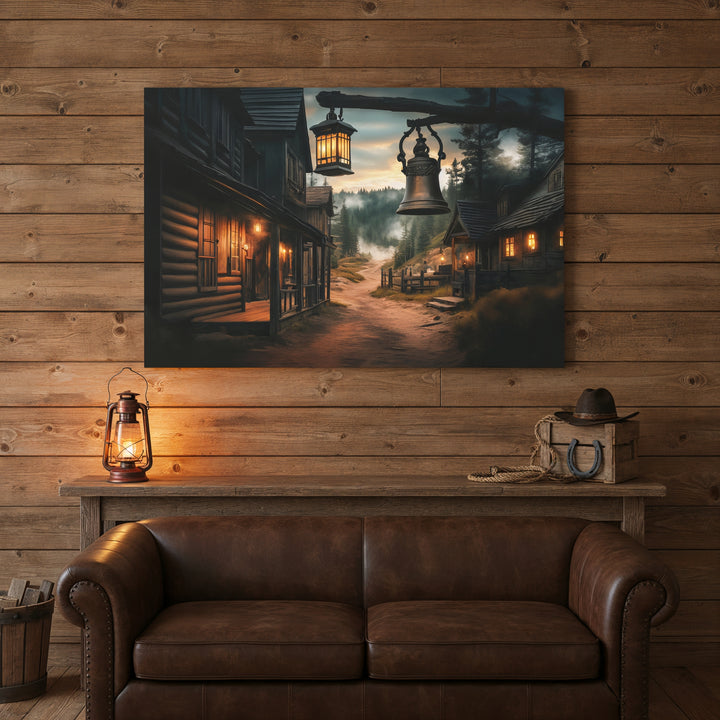 Dusty Trails and Evening Bells - Canvas - Texas Cowboy Creations