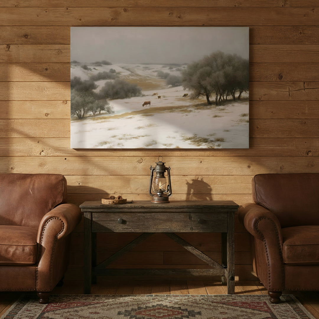 Cold Mornin’ Unframed - Canvas - Texas Cowboy Creations