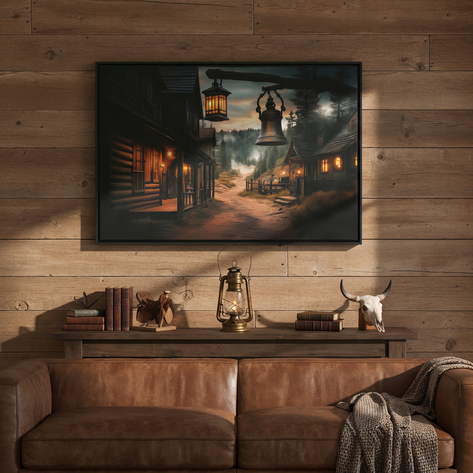 Dusty Trails and Evening Bells - Canvas - Texas Cowboy Creations