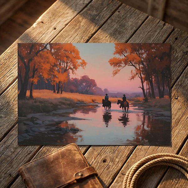Evening Ride Home | Fine Art Print - Poster - Texas Cowboy Creations