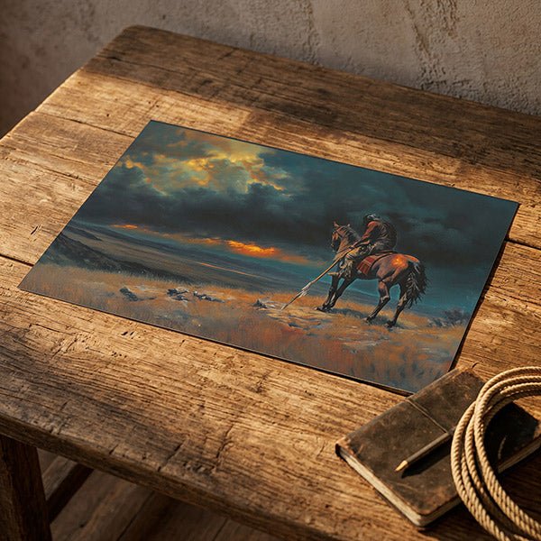 When the Sky Grows Heavy | Fine Art Print - Poster - Texas Cowboy Creations