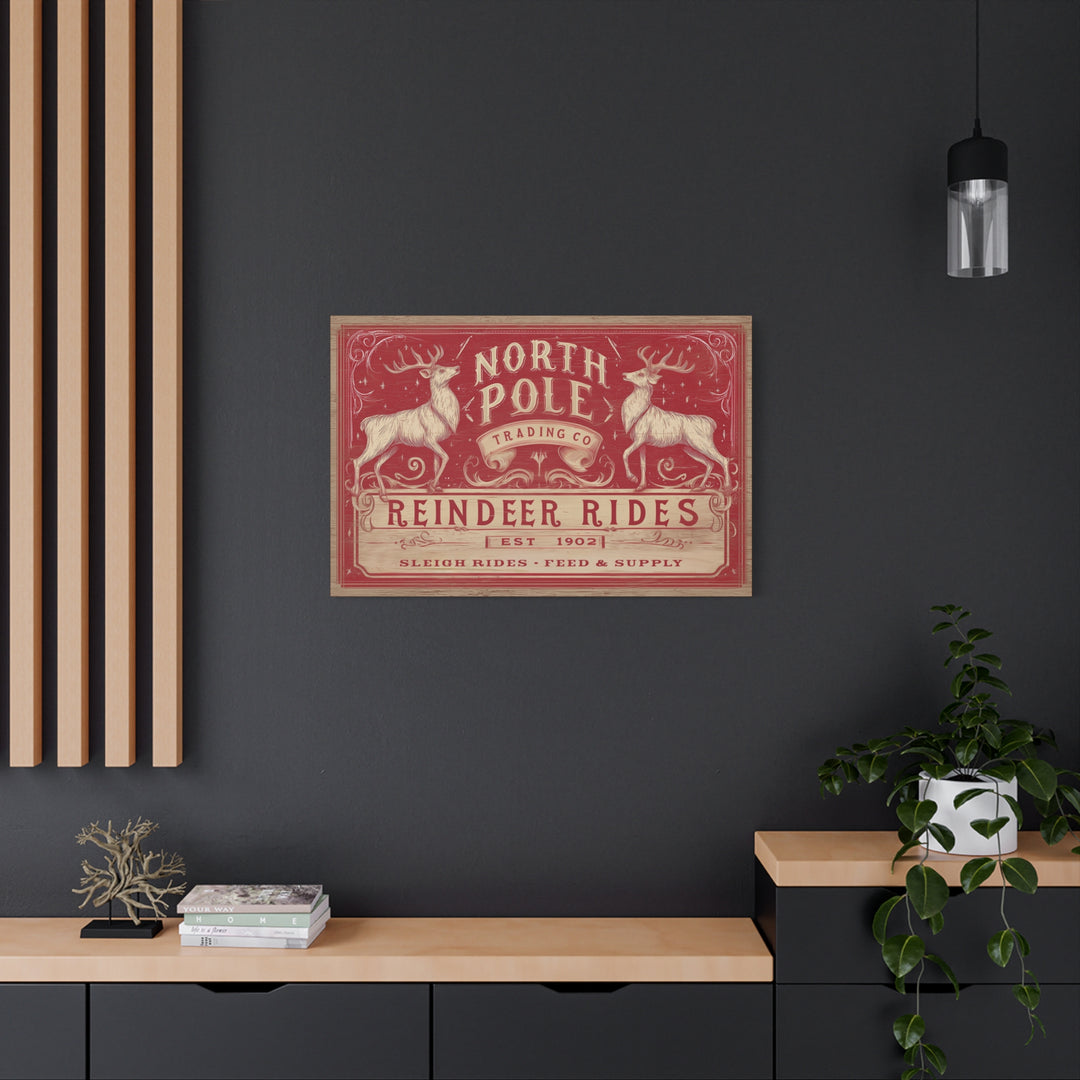North Pole Trading Co. – Reindeer Rides Canvas - Texas Cowboy Creations