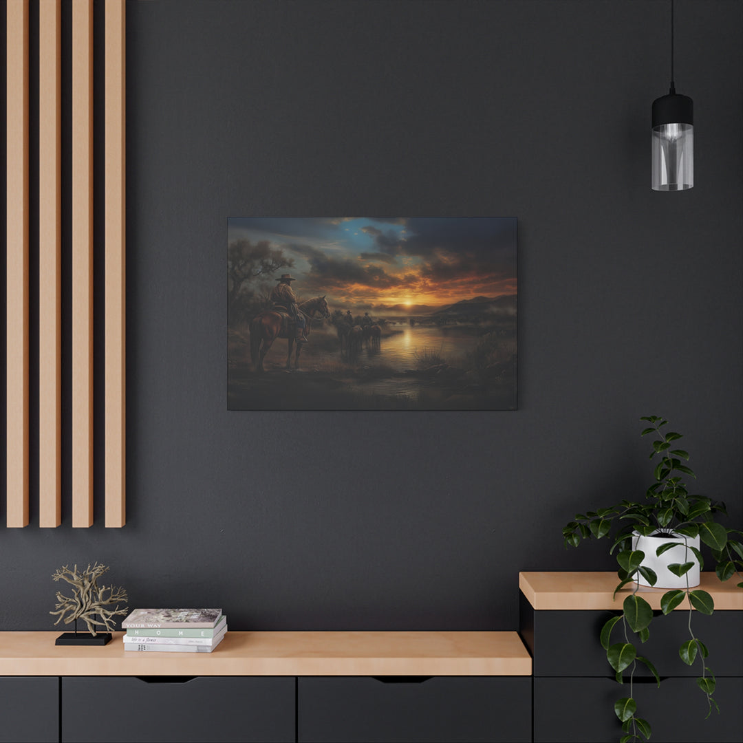 Stewards of the Lone Star Legacy - Horizontal Canvas - Texas Cowboy Creations