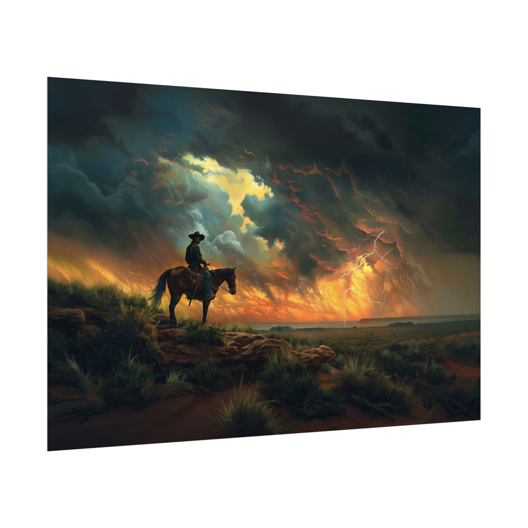 Cowboy’s Sunset Storm | Fine Art Print