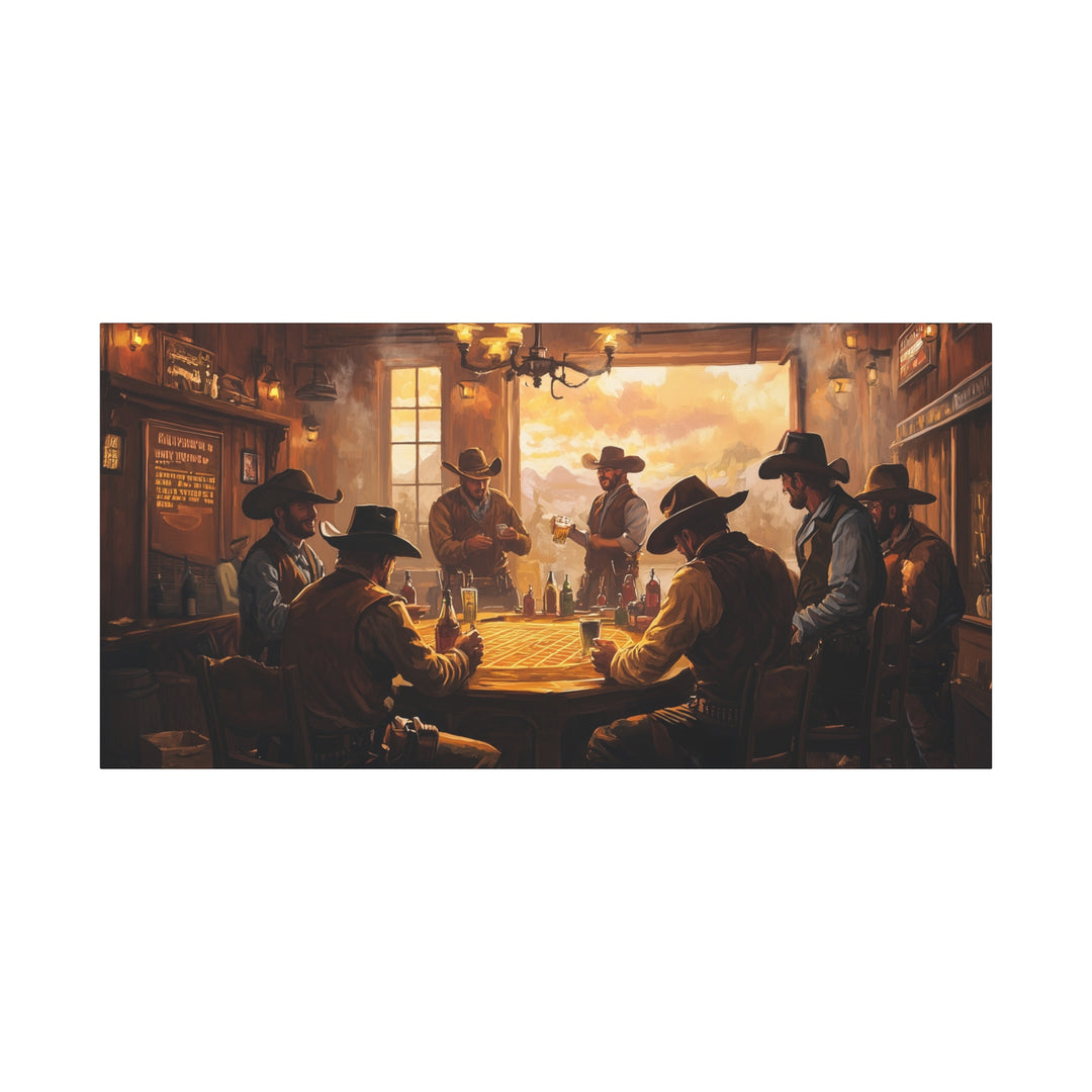 Cards and Cowboys - Horizontal Canvas - Texas Cowboy Creations