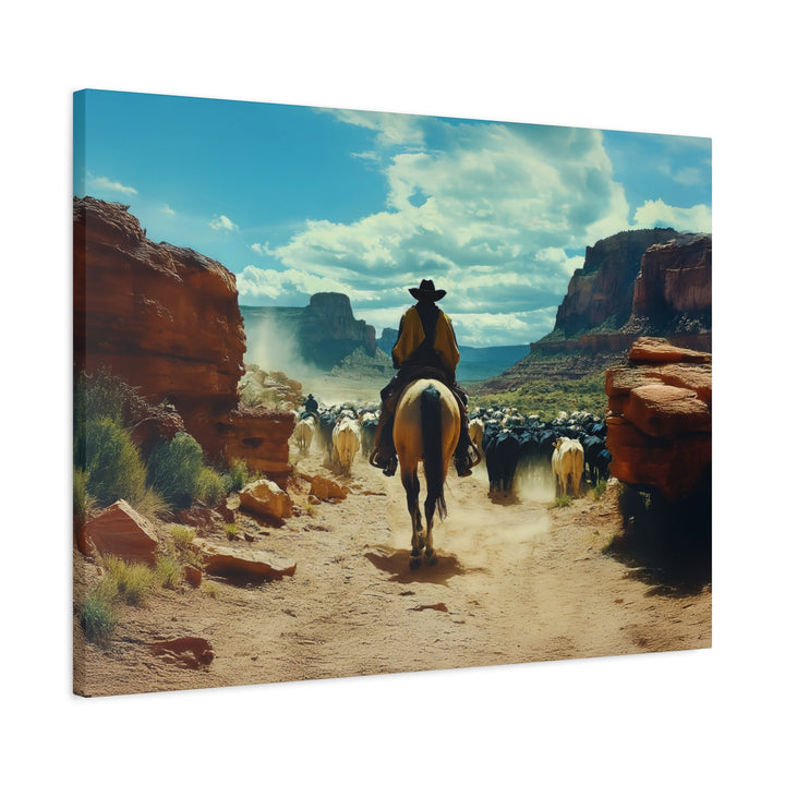 Canyon Drive - The Spirit of the West - Horizontal Canvas - Texas Cowboy Creations