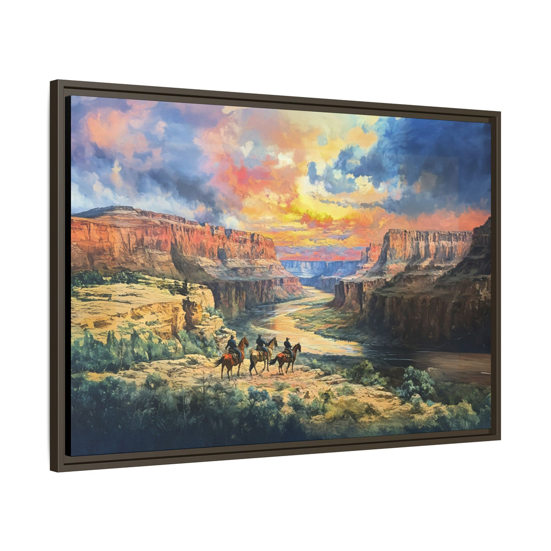 Riders Beneath the Painted Sky | Framed Horizontal keep - Texas Cowboy Creations