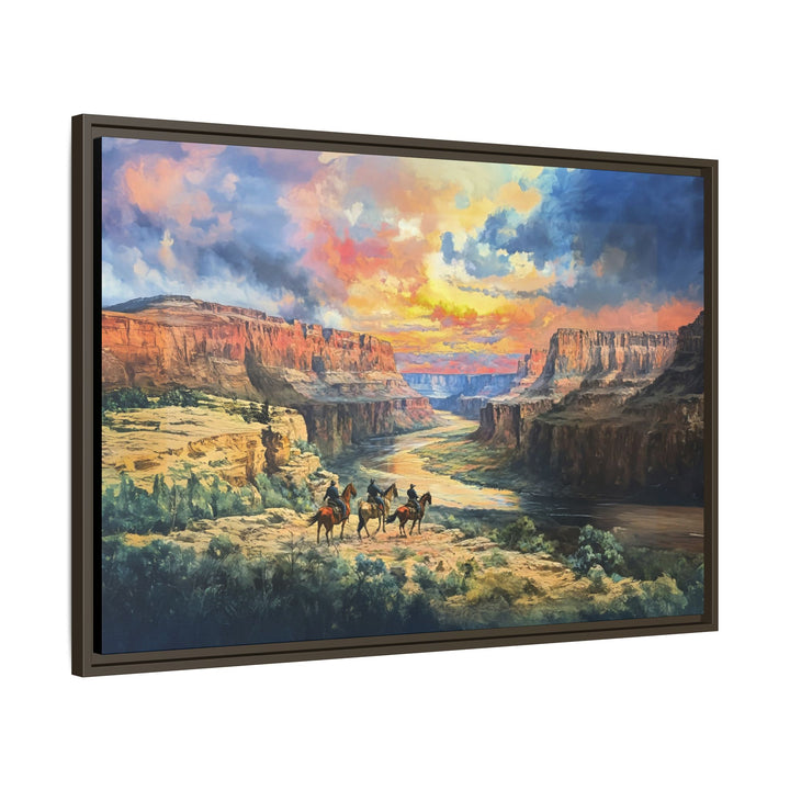 Riders Beneath the Painted Sky | Framed Horizontal keep - Texas Cowboy Creations