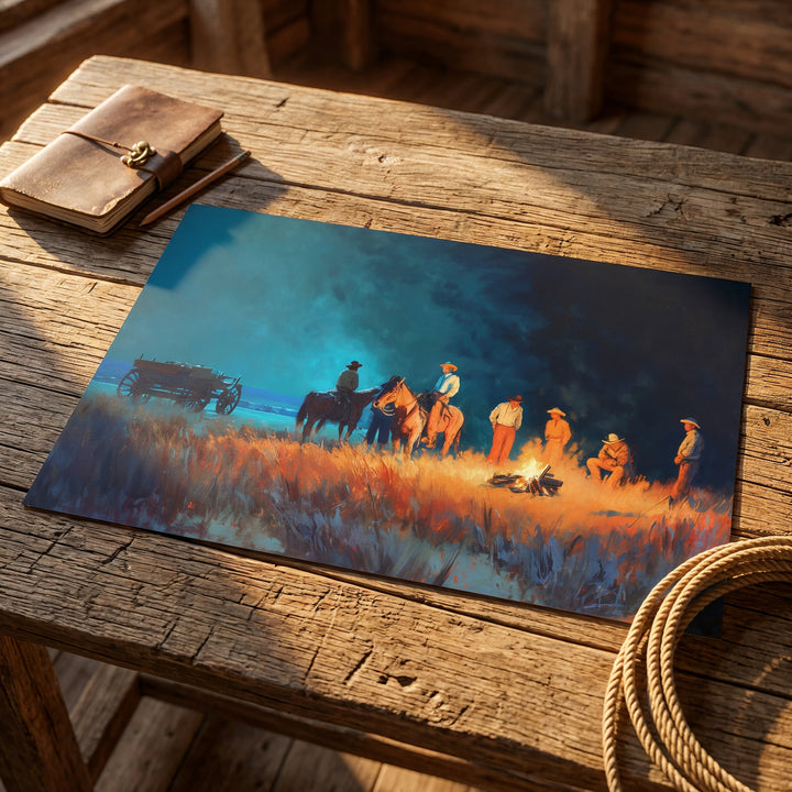 Fires of the Frontier | Fine Art Print - Poster - Texas Cowboy Creations