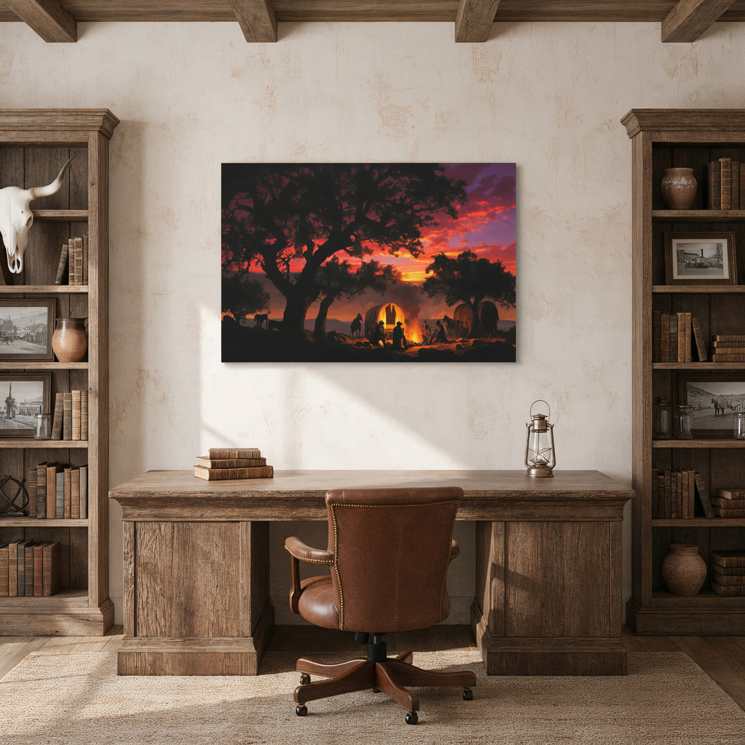 Sunset Sermon - Canvas - Texas Cowboy Creations