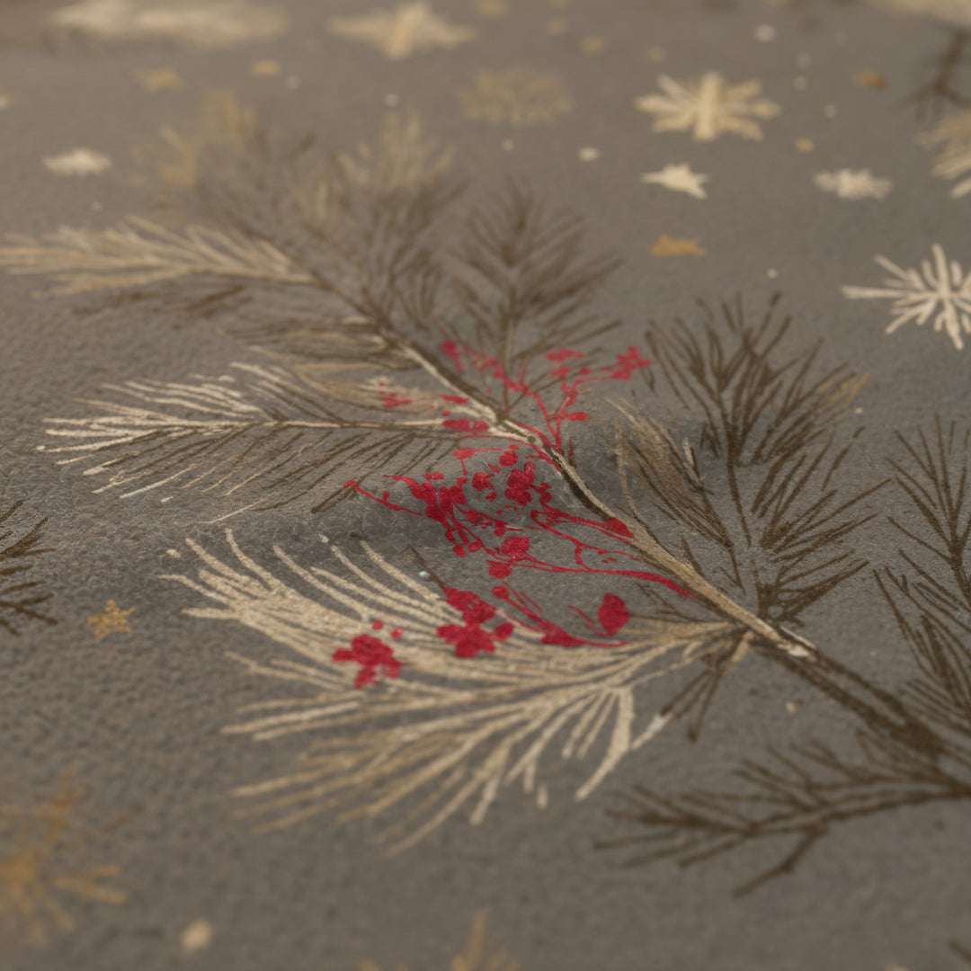 Golden Pines &amp; Snowflakes Sherpa Fleece Blanket — Cozy Winter Throw - Home Decor - Texas Cowboy Creations