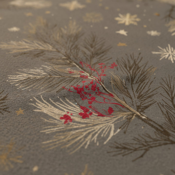 Golden Pines &amp; Snowflakes Sherpa Fleece Blanket — Cozy Winter Throw - Home Decor - Texas Cowboy Creations