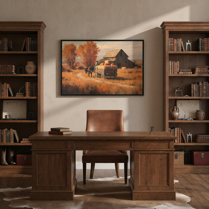 Autumn with Grampa - Canvas - Texas Cowboy Creations