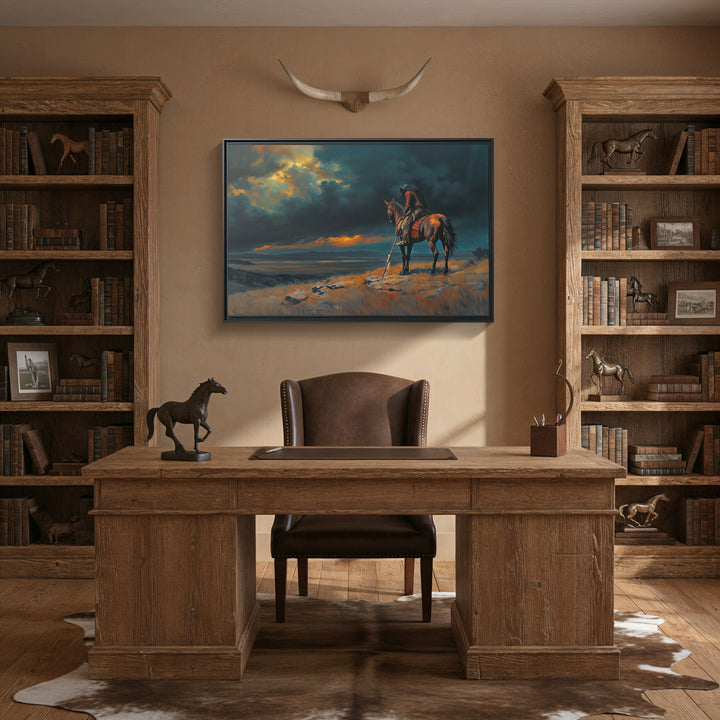 When the Sky Grows Heavy - Canvas - Texas Cowboy Creations