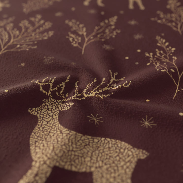 Frosted Reindeer Throw Sherpa Blanket - Home Decor - Texas Cowboy Creations