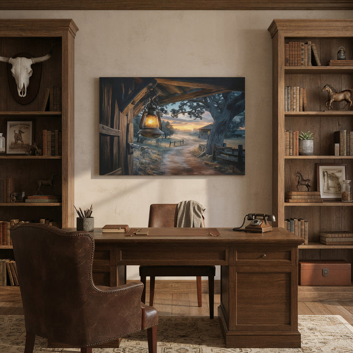 Texas Hill Country Sunset - Canvas - Texas Cowboy Creations