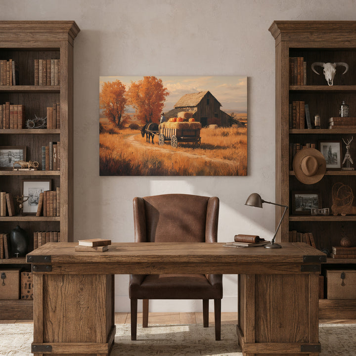 Autumn with Grampa - Canvas - Texas Cowboy Creations