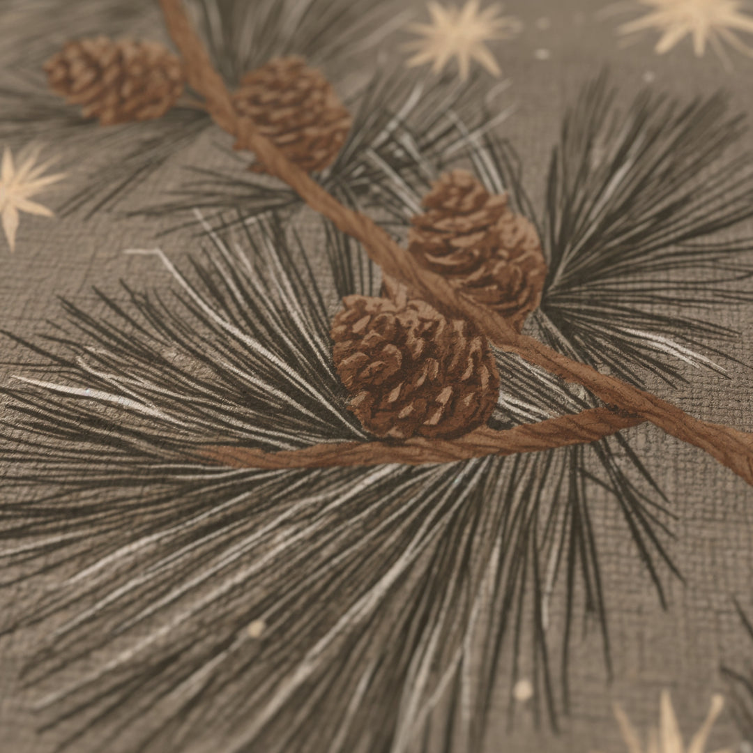 Golden Pines &amp; Stars Sherpa Blanket — Cozy Fleece Throw with Rustic Winter Pine Design - Home Decor - Texas Cowboy Creations