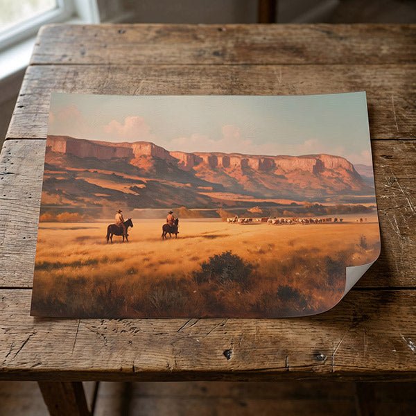Caprock Drive | Fine Art Print - Poster - Texas Cowboy Creations