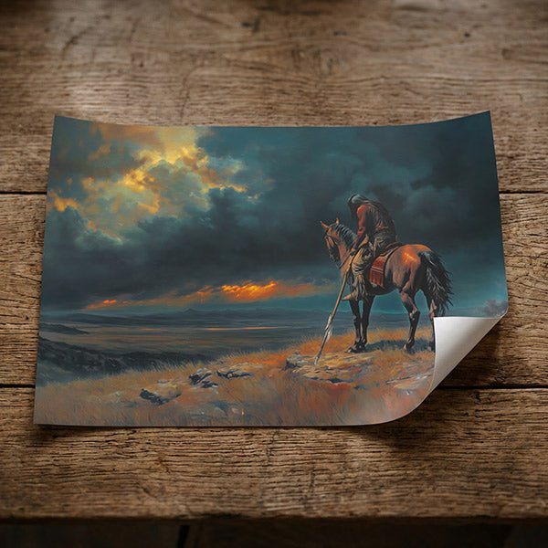 When the Sky Grows Heavy | Fine Art Print - Poster - Texas Cowboy Creations
