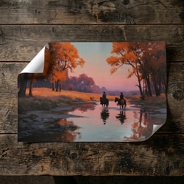 Evening Ride Home | Fine Art Print - Poster - Texas Cowboy Creations