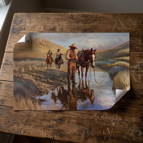 Lone Star Guardians | Fine Art Print - Poster - Texas Cowboy Creations