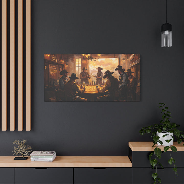 Cards and Cowboys - Horizontal Canvas - Texas Cowboy Creations