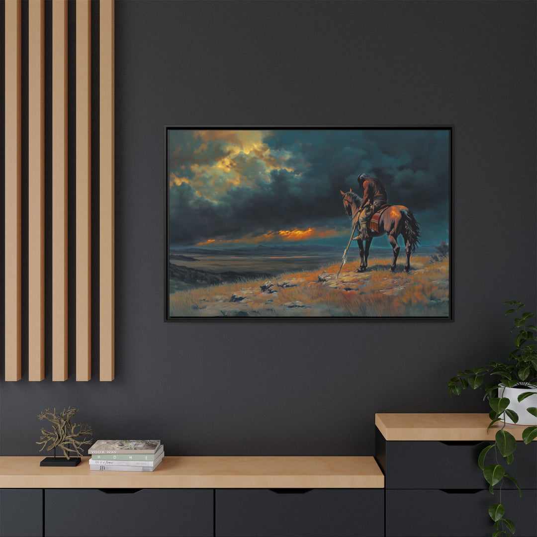 Warrior of the Dying Sun | Framed Horizontal - Texas Cowboy Creations