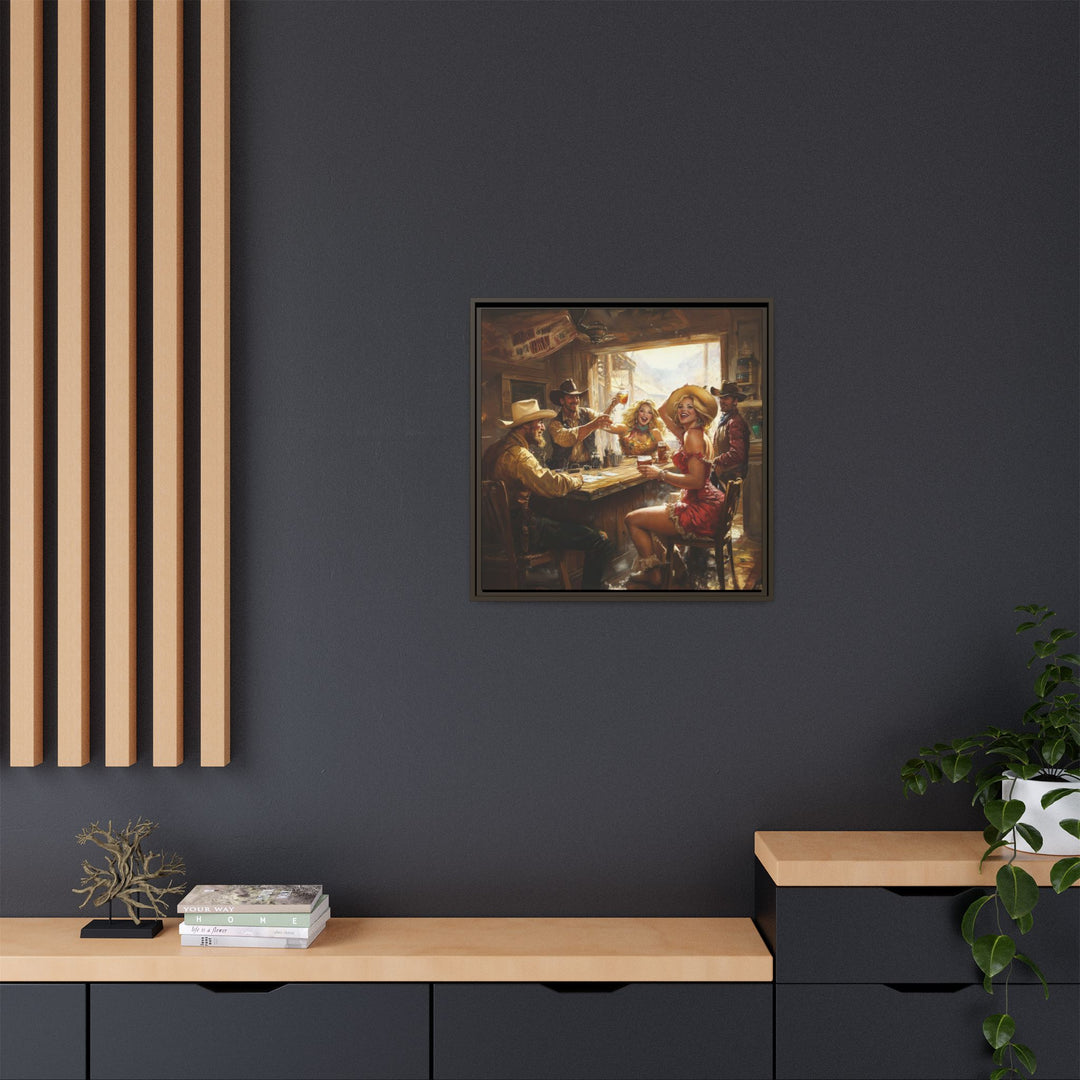Texas Trail Cheers - Framed Square - Texas Cowboy Creations