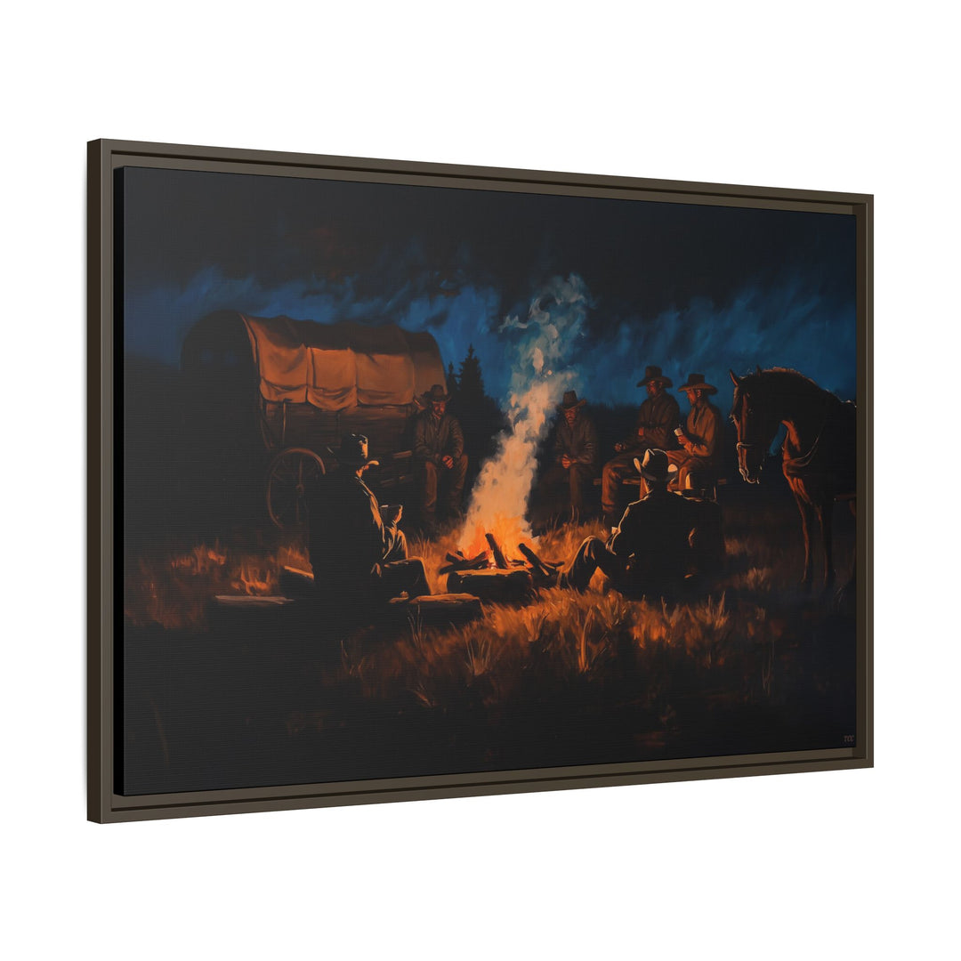 Campfire Tales – A Cowboy’s Night – Framed Horizontal - Texas Cowboy Creations