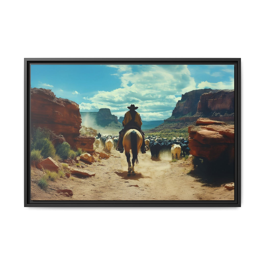 Canyon Drive: The Spirit of the West | Framed Horizontal - Texas Cowboy Creations