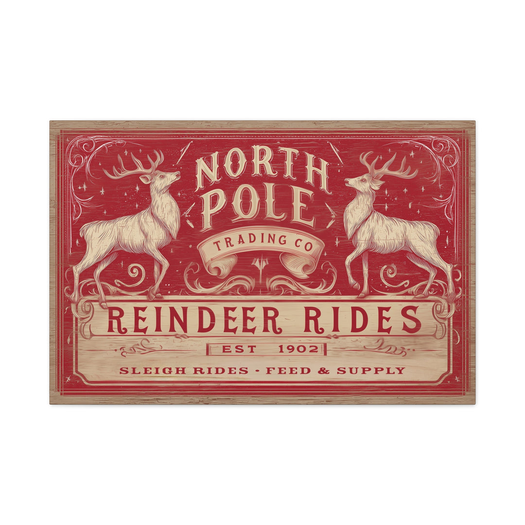 North Pole Trading Co. – Reindeer Rides Canvas - Texas Cowboy Creations